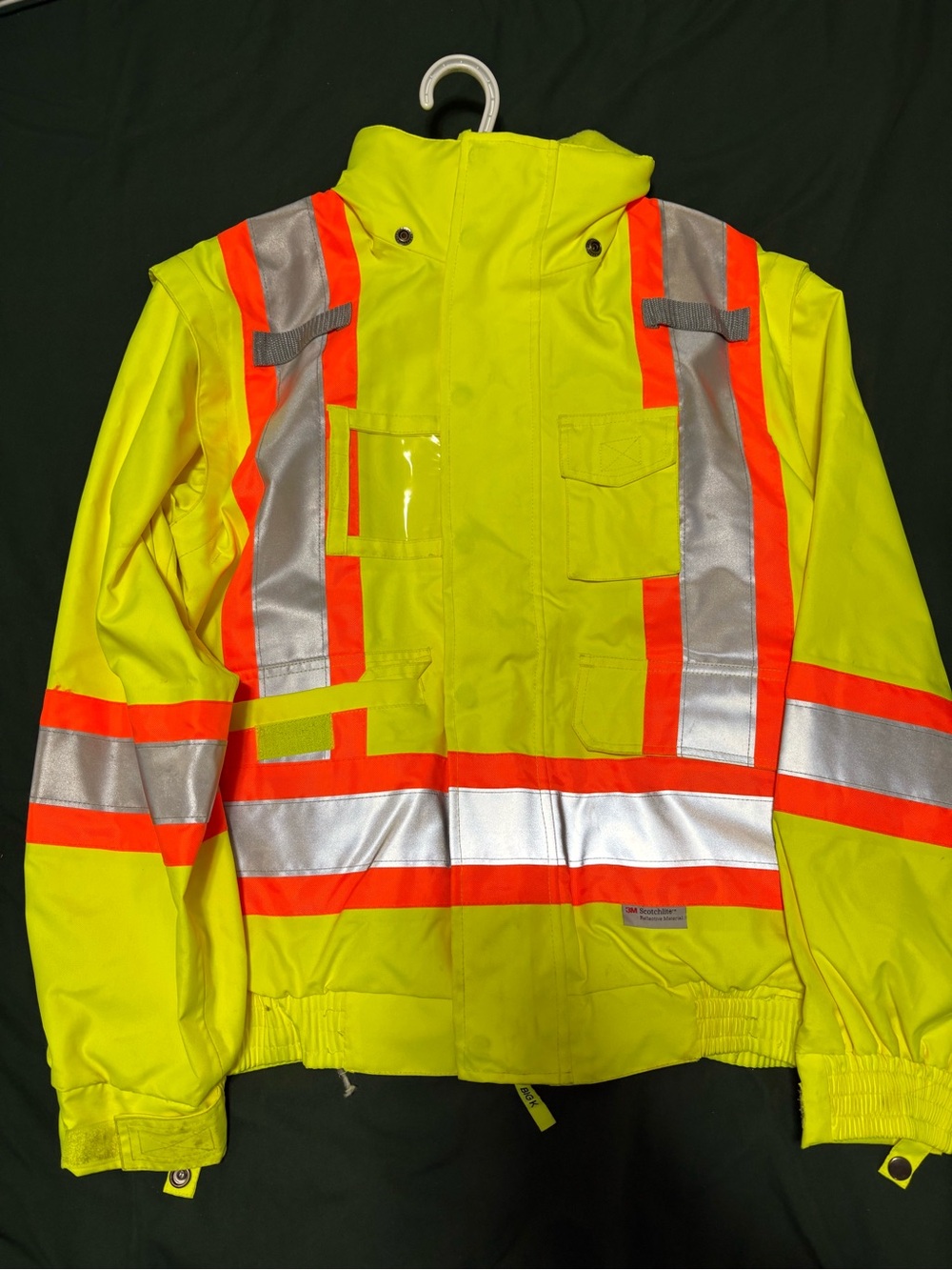 High-Visibility Safety Jacket with Reflective Striping